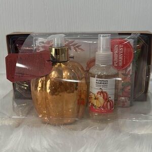 pumpkin harvest, lotion, and spray, sachets, and 4 hand creams